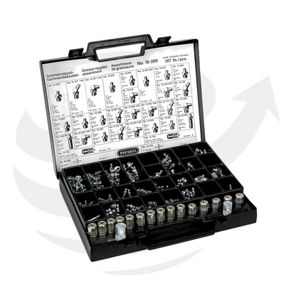 Pressol smeernippel assortimentsbox 387 stuks