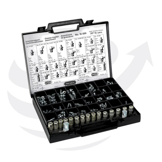 Pressol smeernippel assortimentsbox 387 stuks